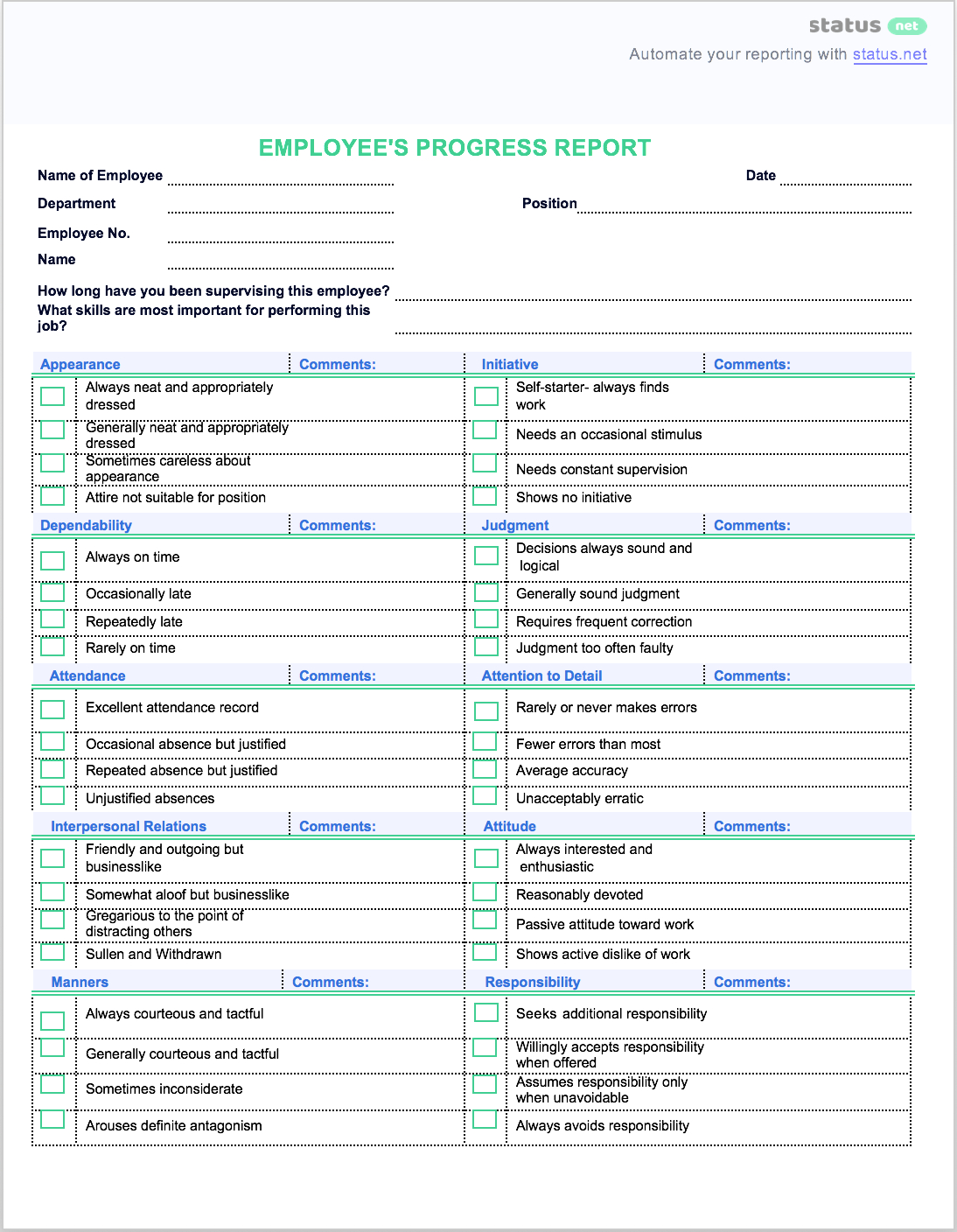 Best Progress Report: How To's + Free Samples [The Complete Inside Educational Progress Report Template