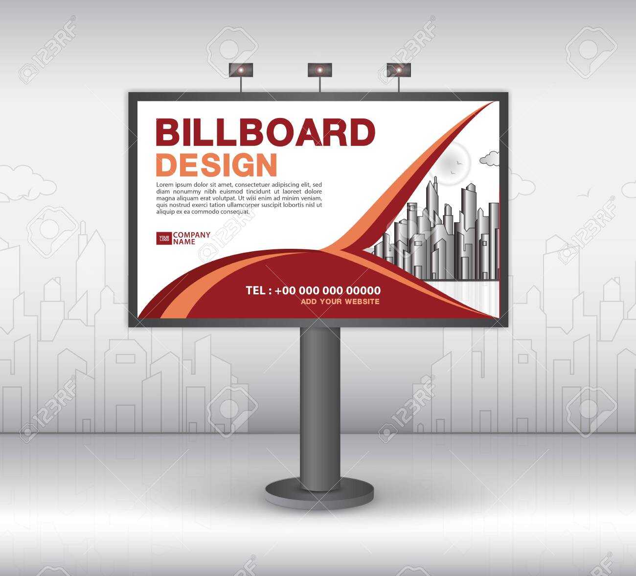 Billboard Banner Template Vector Design, Advertisement, Realistic.. Regarding Outdoor Banner Design Templates