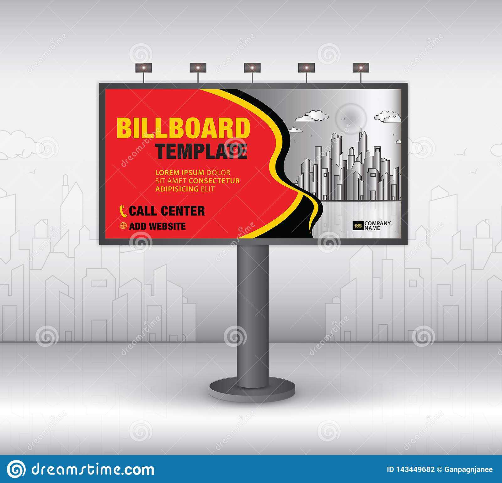 Billboard Design Vector, Banner Template, Advertisement In Outdoor Banner Template