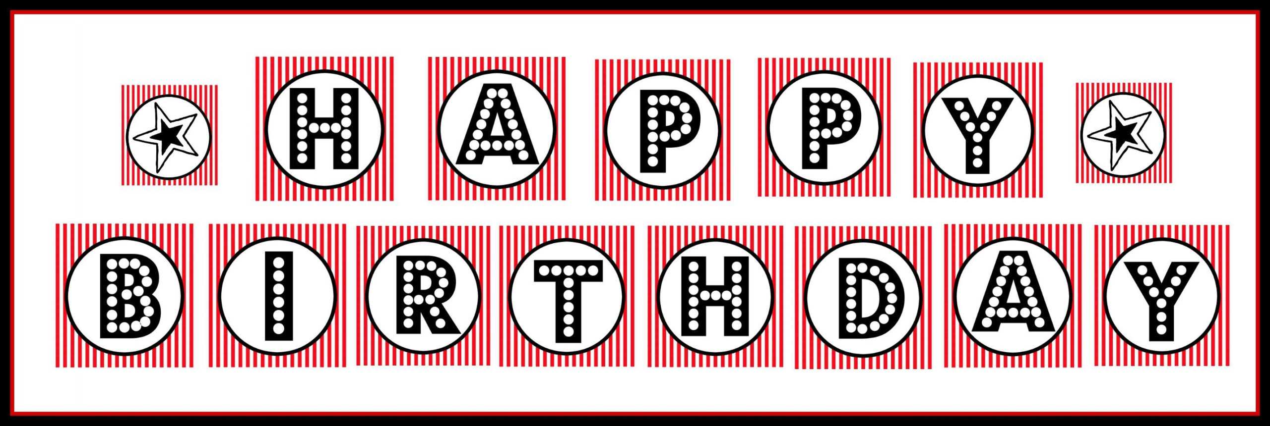 Birthday Banner Printable Free – Dalep.midnightpig.co In Free Printable Happy Birthday Banner Templates