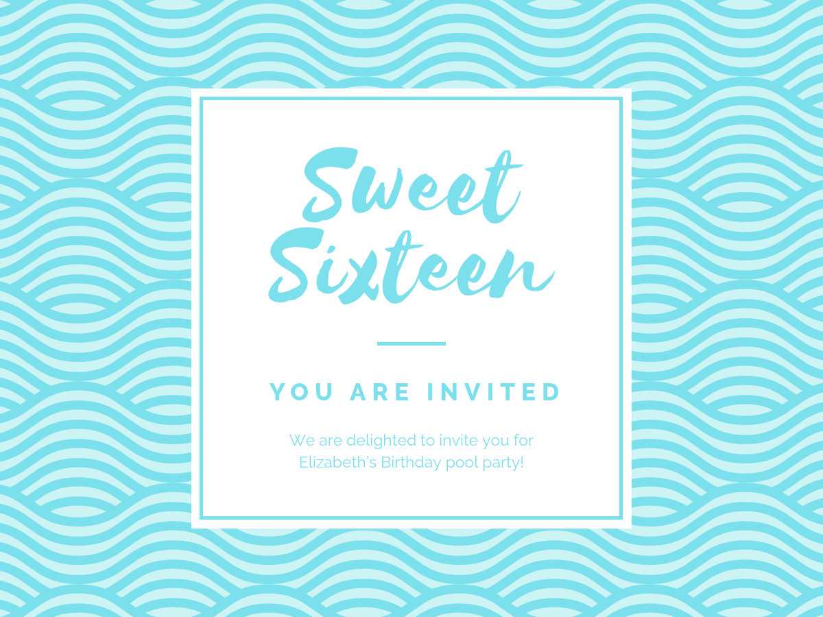Birthday Party Invitation – Banner Template Inside Sweet 16 Banner Template