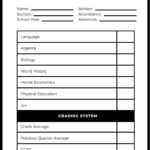 Black And White High School Report Card – Templatescanva Regarding High School Report Card Template