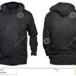 Black Hoodie Mock Up Stock Image. Image Of Isolated, Empty For Blank Black Hoodie Template