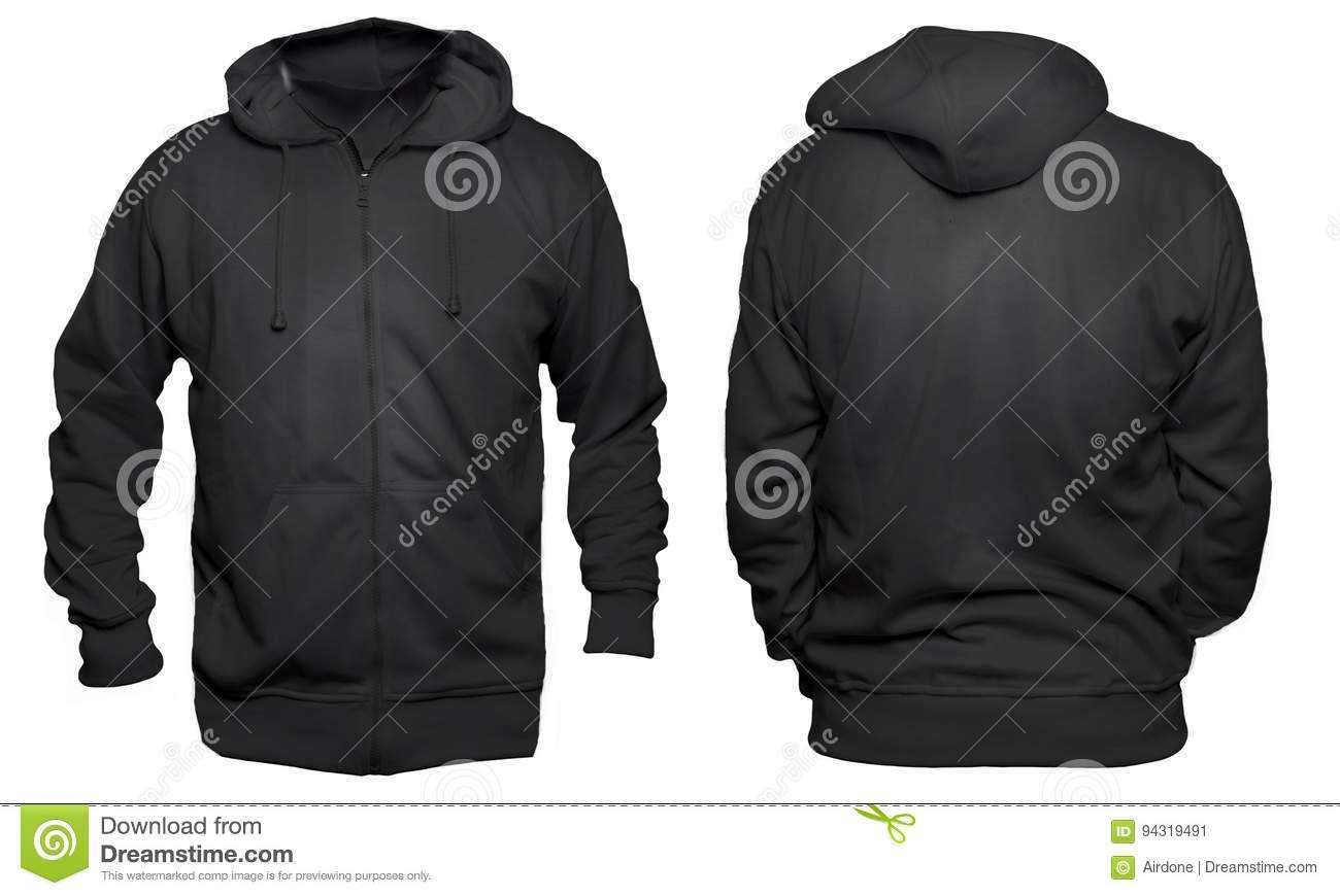 Black Hoodie Mock Up Stock Image. Image Of Isolated, Empty For Blank Black Hoodie Template
