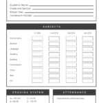 Black White Middle School Report Card – Templatescanva For Report Card Template Middle School