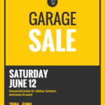 Black & Yellow Flat Event Poster Idea – Venngage Poster Examples With Garage Sale Flyer Template Word