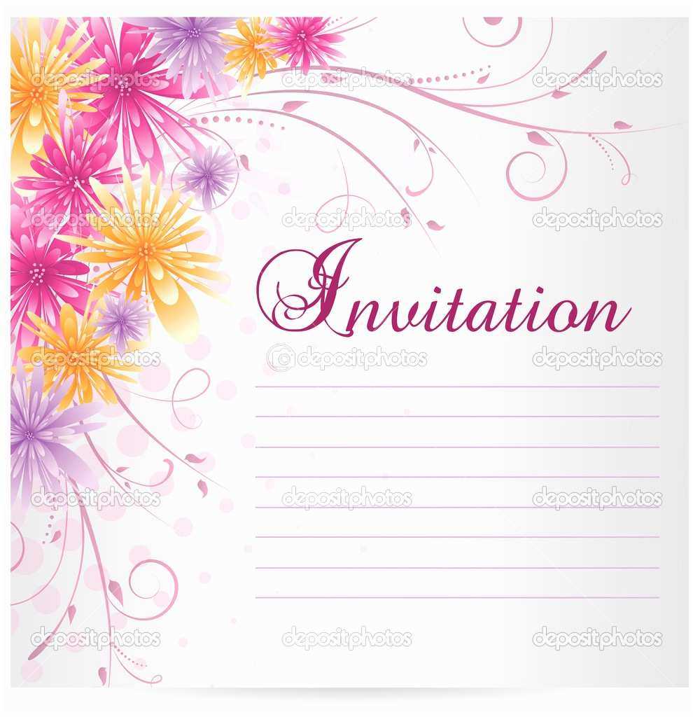 Blank Birthday Invitations Template For Invitation Intended For Blank Templates For Invitations