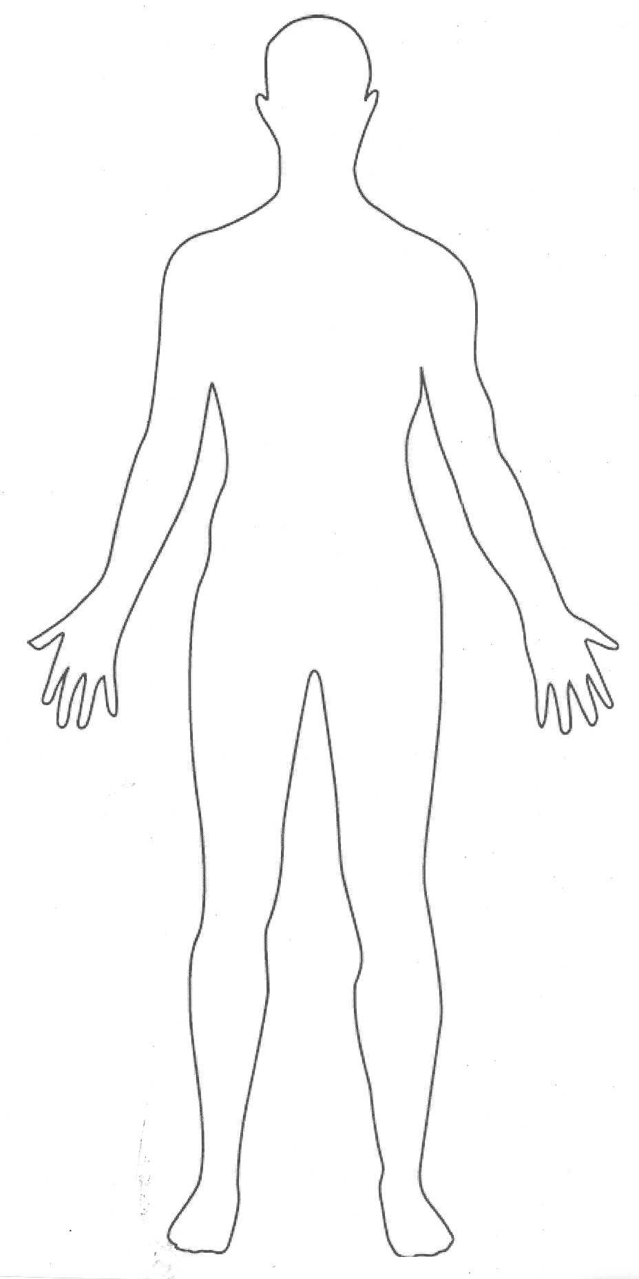 Blank Body Clipart Intended For Blank Body Map Template