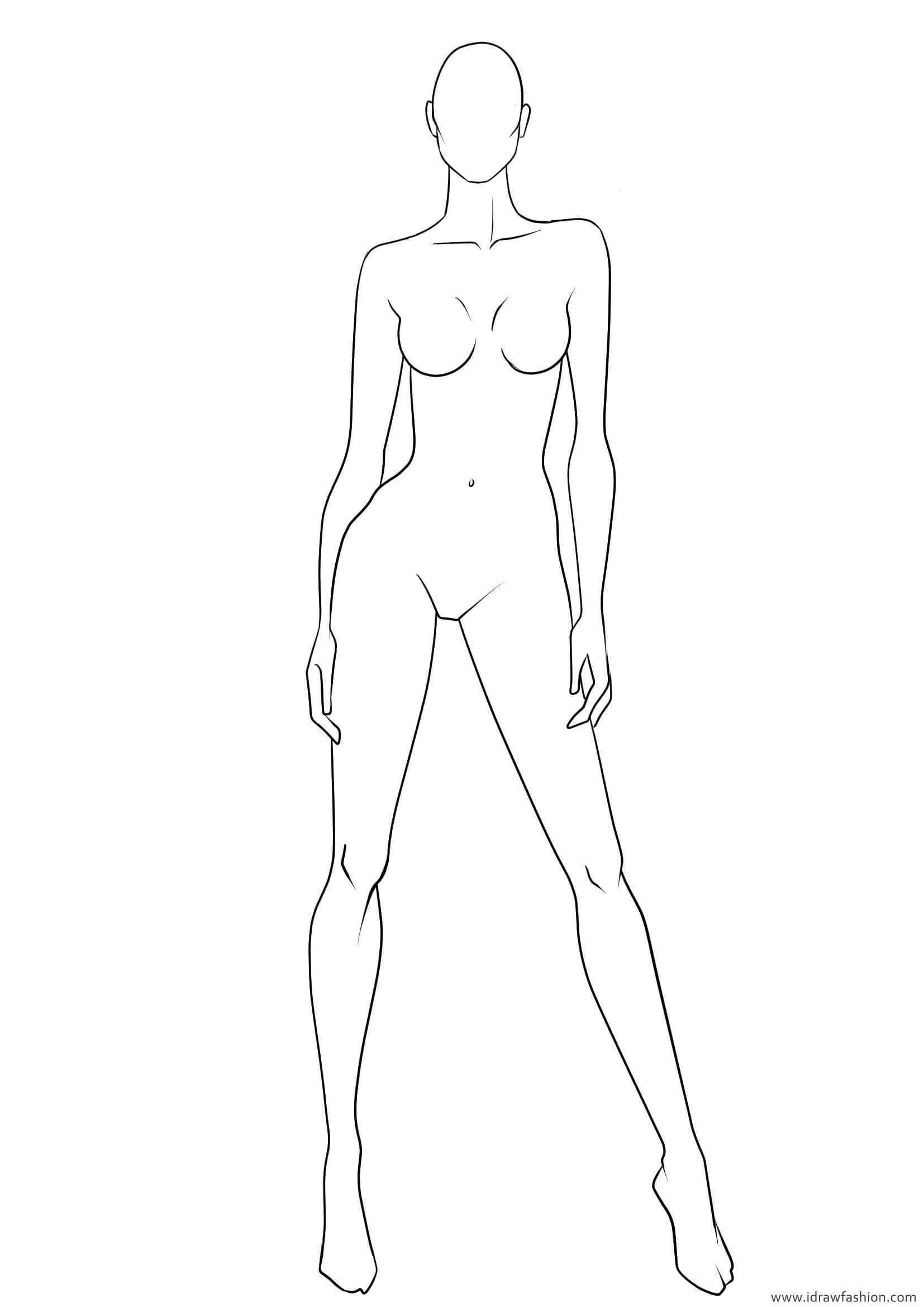 Blank Body Sketch At Paintingvalley | Explore Collection In Blank Model Sketch Template