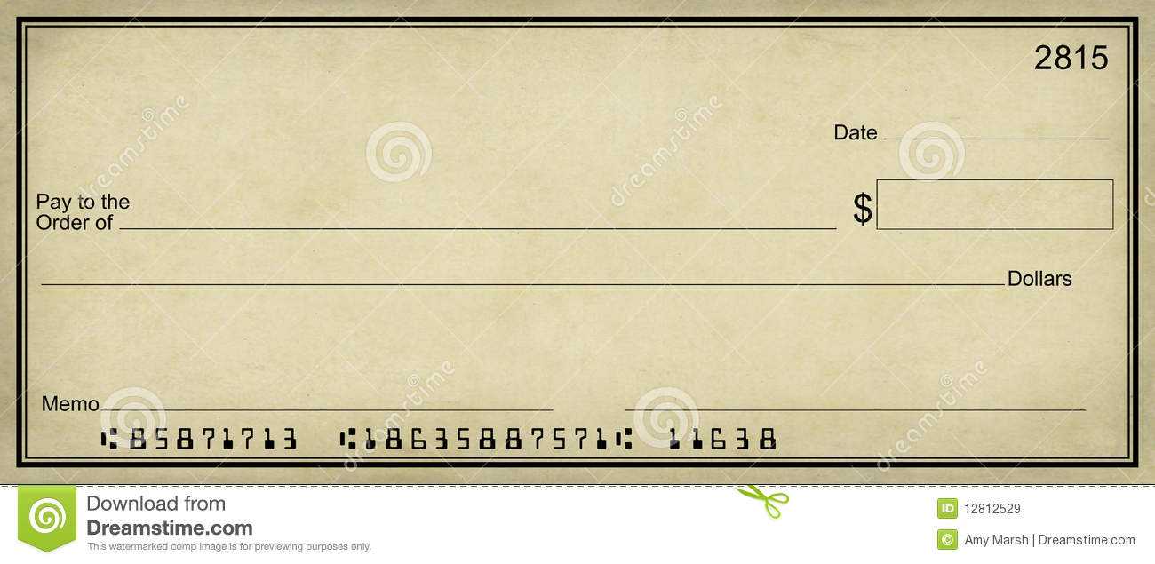 Blank Check Clipart Pertaining To Blank Cheque Template Download Free