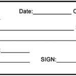 Blank Check Clipart Throughout Large Blank Cheque Template