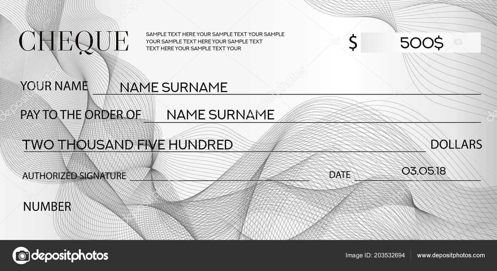 Blank Check Sample Image | Cheque Check Template Chequebook Regarding Blank Business Check Template Word