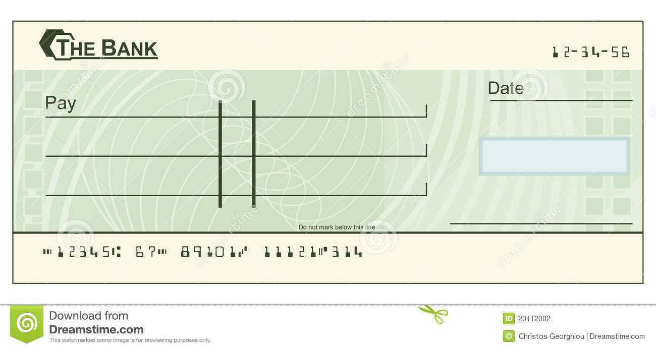 Blank Cheque Illustration Stock Vector. Illustration Of Inside Blank Cheque Template Download Free