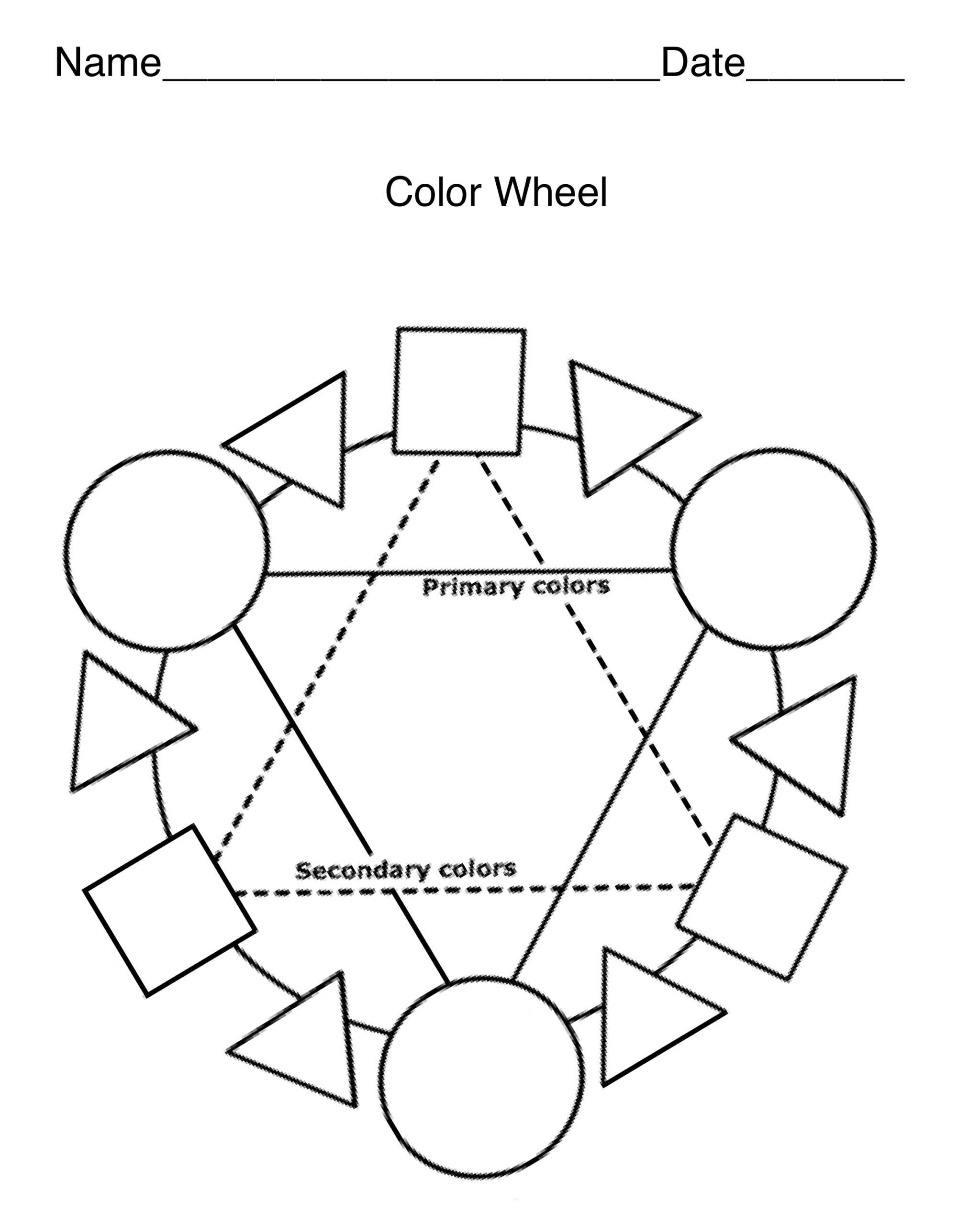 Blank Color Wheel Template. Tertiary Colors Blank Color With Blank Color Wheel Template