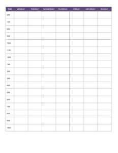 Blank Daily Schedule Chart - Duna.digitalfuturesconsortium for Printable Blank Daily Schedule Template