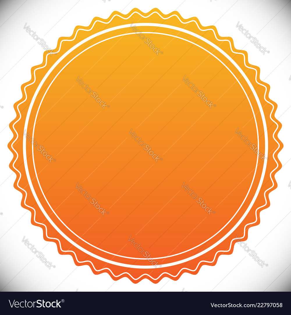 Blank Empty Stamp Seal Or Badge Template Intended For Blank Seal Template
