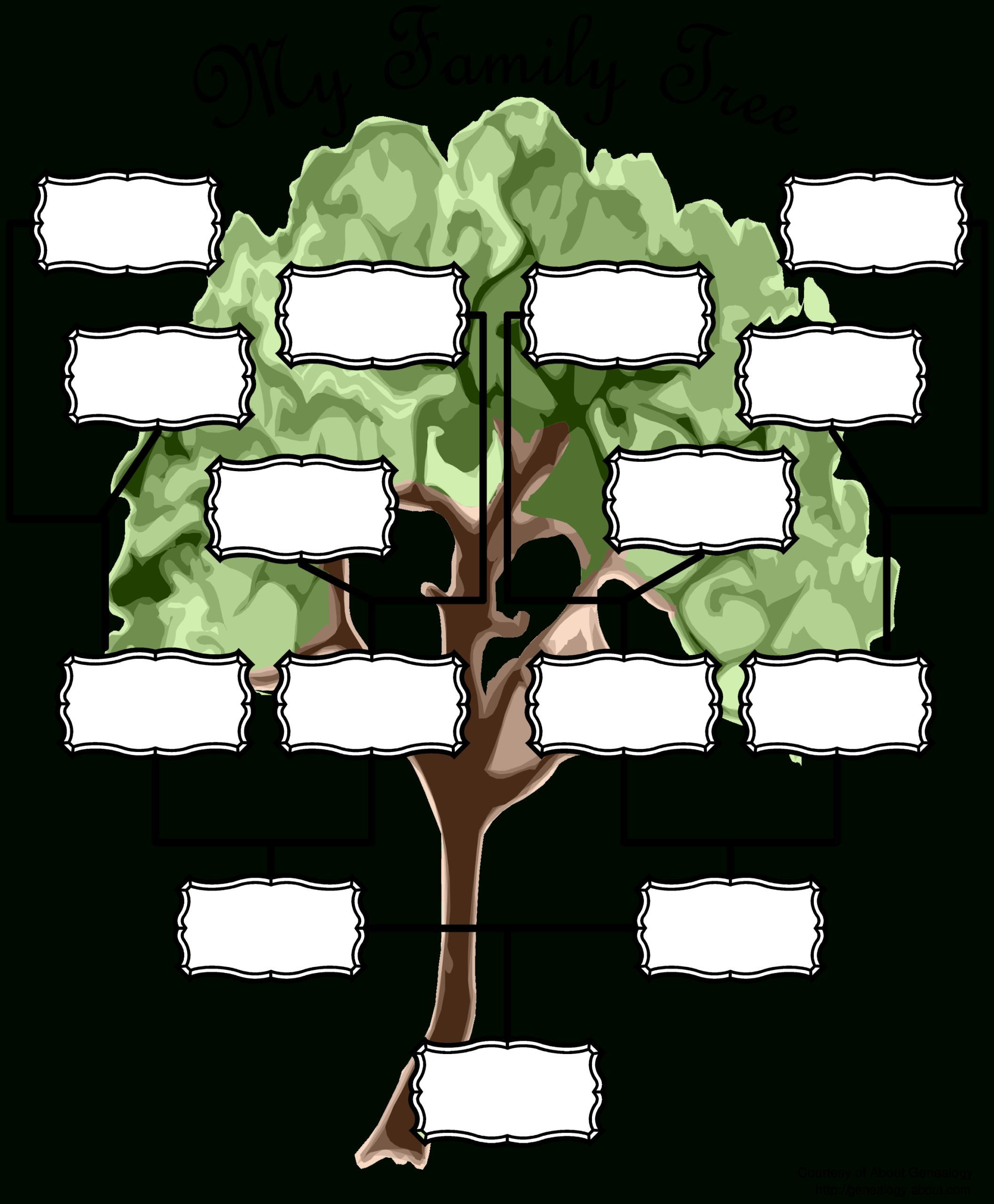 Blank Family Tree Chart | Templates At Allbusinesstemplates Regarding Blank Tree Diagram Template