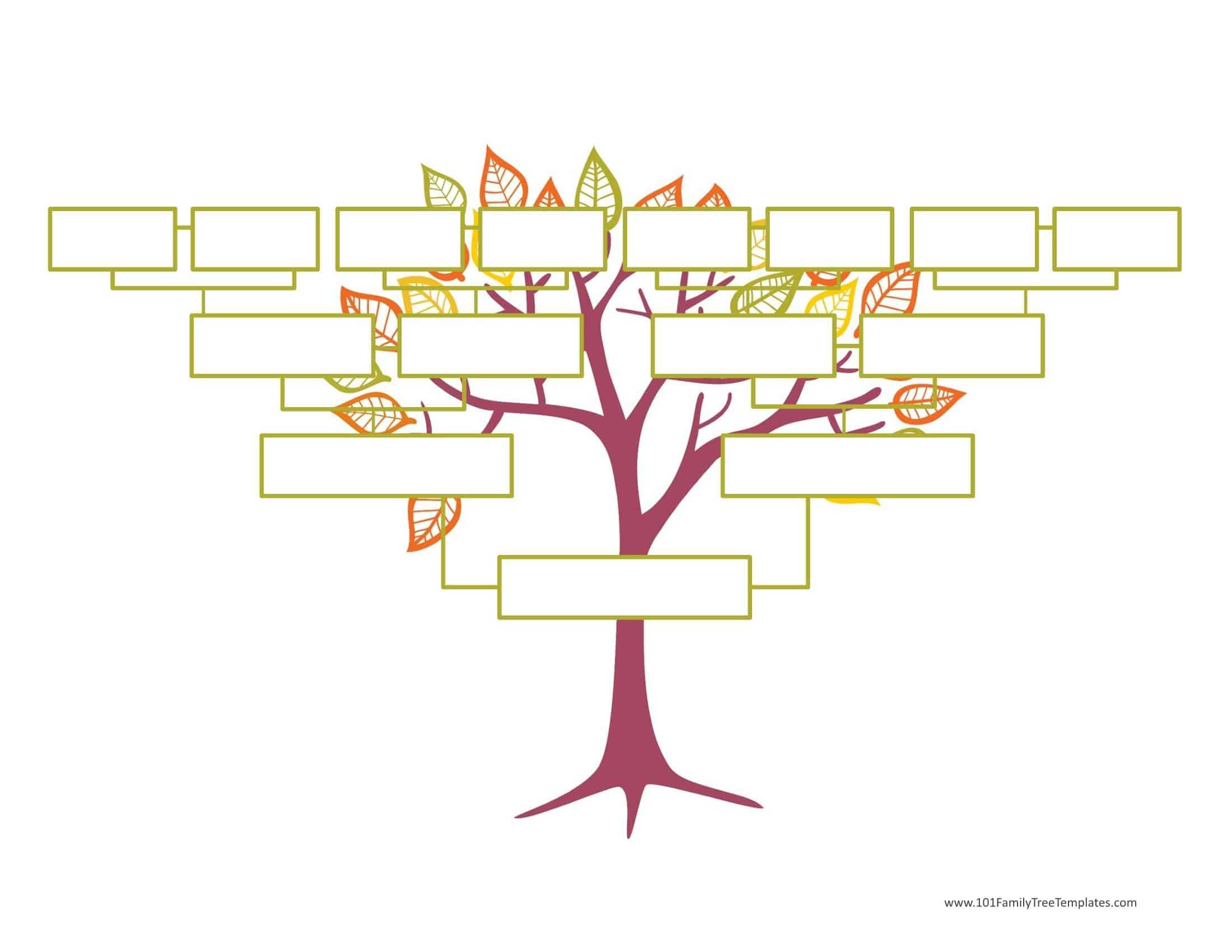 Blank Family Tree Template | Free Instant Download Inside Blank Tree Diagram Template