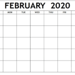 Blank February 2020 Calendar – Manage Work Activities | 12 Pertaining To Blank Activity Calendar Template