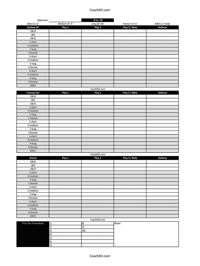 Blank Football Play Sheet Template Excel – Fill Online Intended For Blank Call Sheet Template