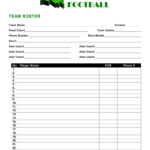 Blank Football Rosters – Fill Online, Printable, Fillable With Regard To Blank Football Depth Chart Template
