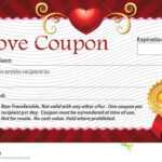 Blank Love Coupon Stock Illustration. Illustration Of With Love Coupon Template For Word