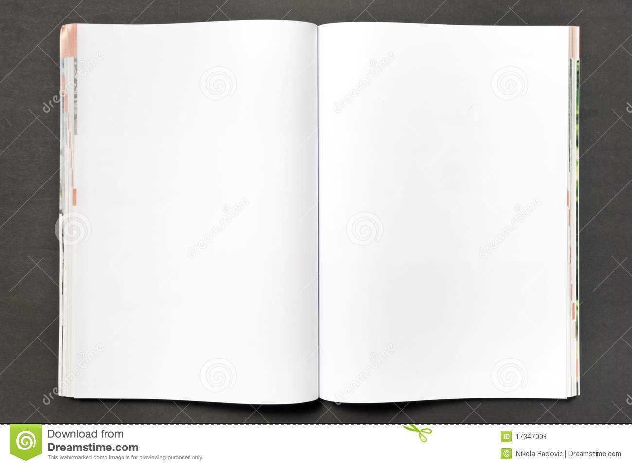 Blank Magazine Stock Photo. Image Of White, Design, Booklet Inside Blank Magazine Spread Template