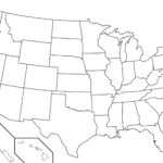 Blank Map Of The United States Pertaining To Blank Template Of The United States