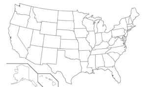 Blank Map Of The United States pertaining to Blank Template Of The United States