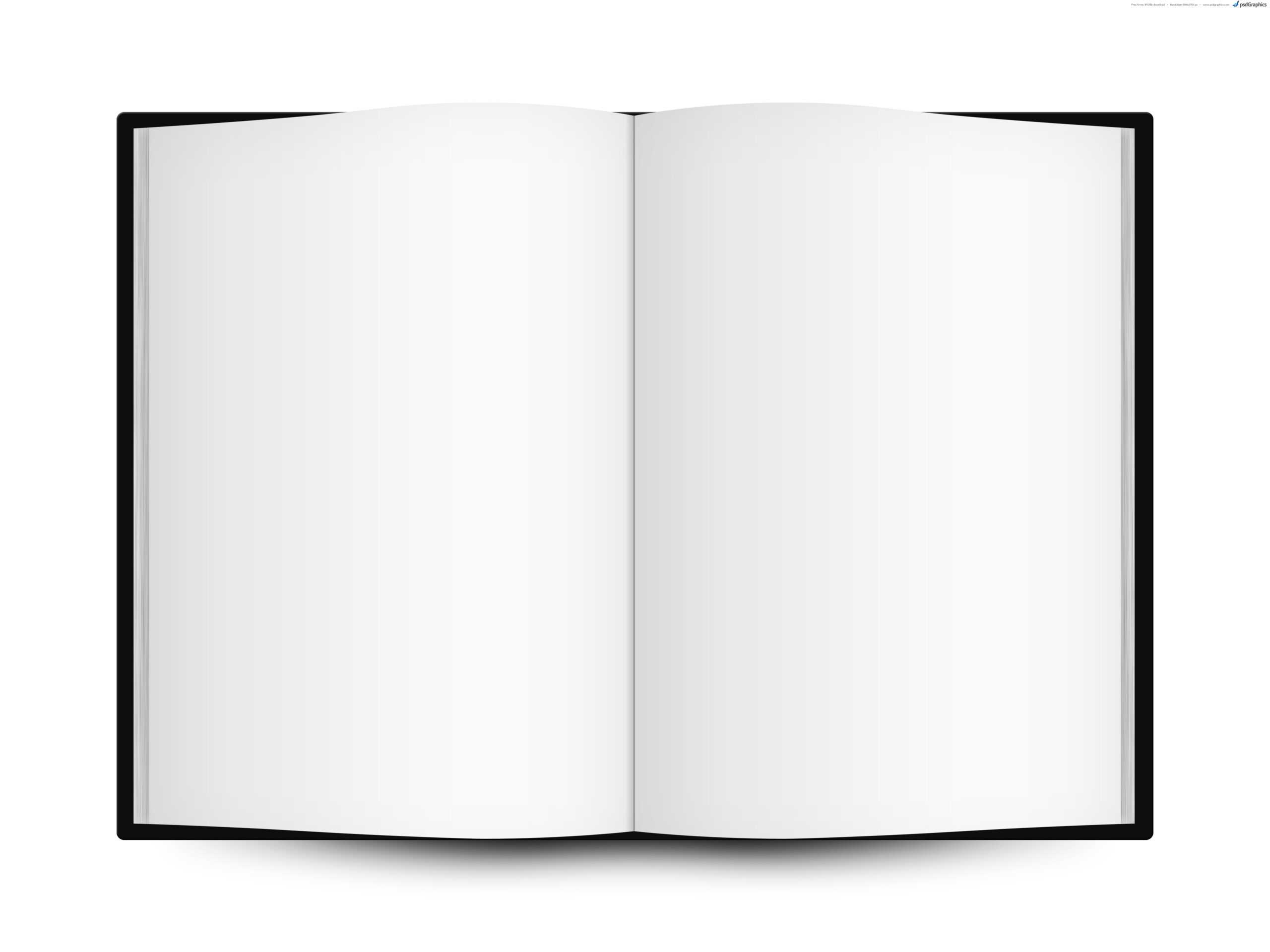 Blank Open Book Template | Psdgraphics With Regard To Blank Magazine Template Psd