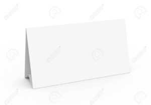 Blank Paper Tent Template, White Tent Card With Empty Space In.. pertaining to Blank Tent Card Template