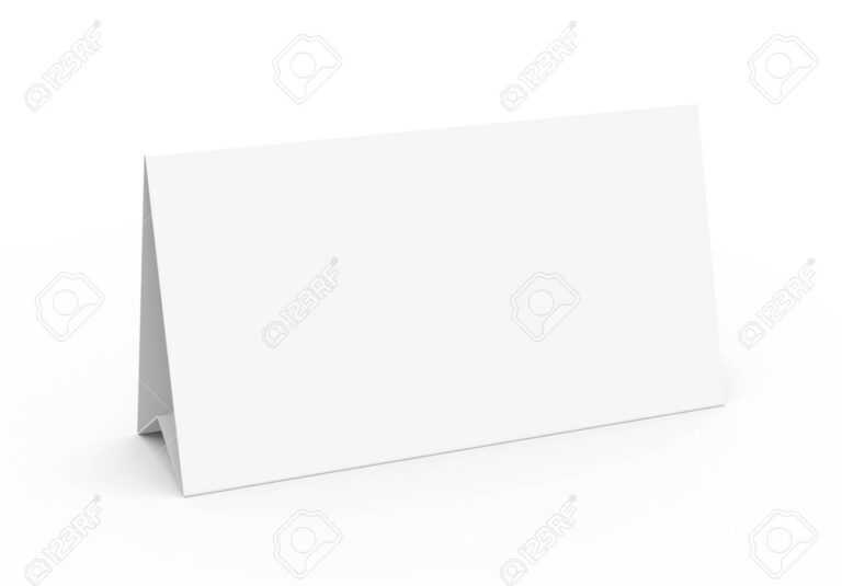 Blank Tent Card Template