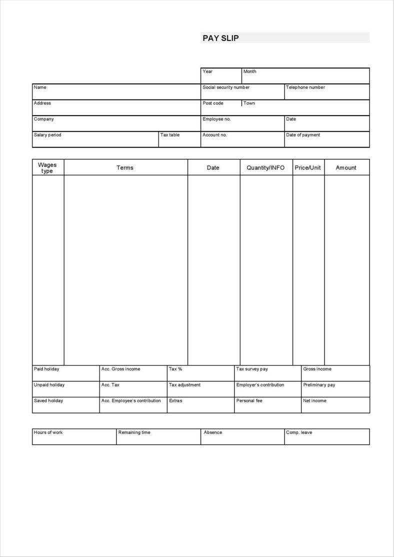 Blank Pay Stub Template – Dalep.midnightpig.co Inside Pay Stub Template Word Document