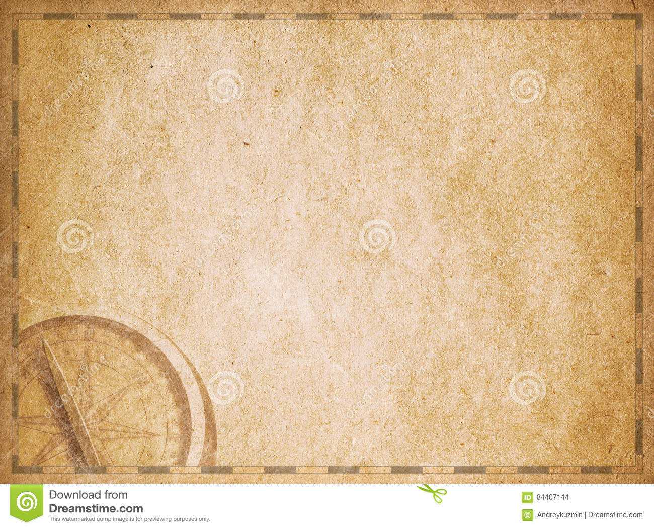 Blank Pirates Map Background. Stock Illustration With Regard To Blank Pirate Map Template