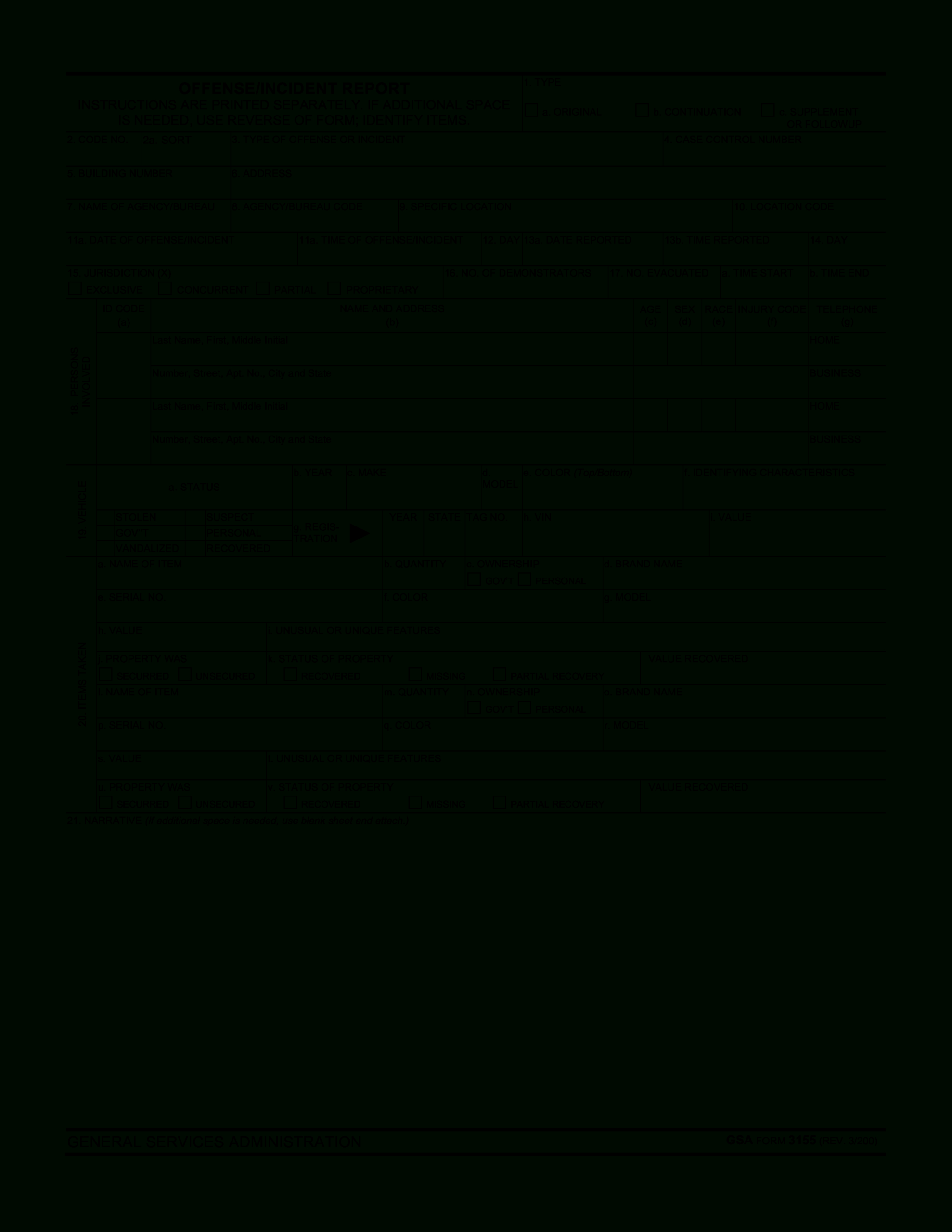 Blank Police Report Template | Templates At Inside Police Report Template Pdf