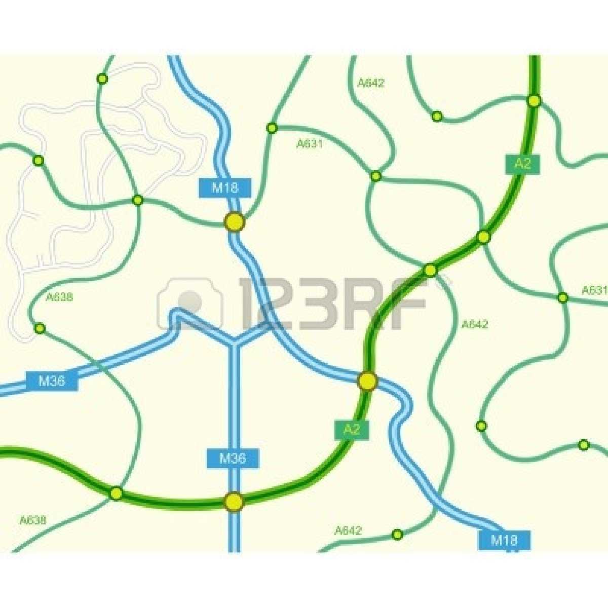 Blank Road Map Clipart Regarding Blank Road Map Template
