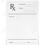 Blank Rx Prescription Form Isolated On White Background For Blank Prescription Pad Template