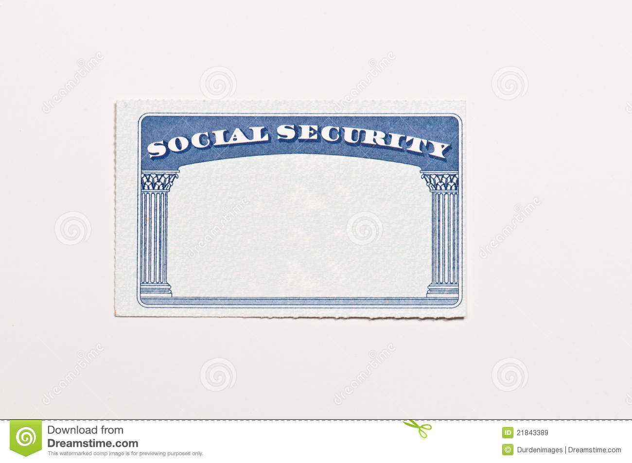 Blank Social Security Card Stock Image. Image Of Document Pertaining To Blank Social Security Card Template Download