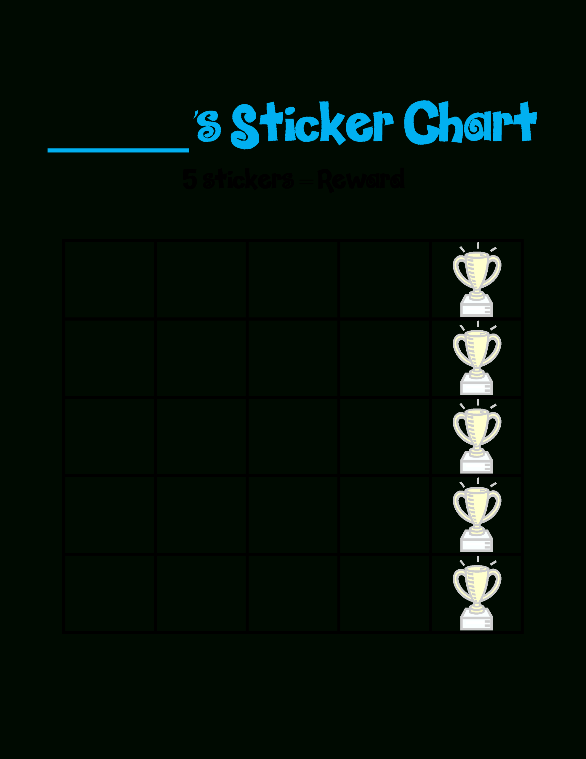 Blank Sticker Chart – Dalep.midnightpig.co In Blank Reward Chart Template