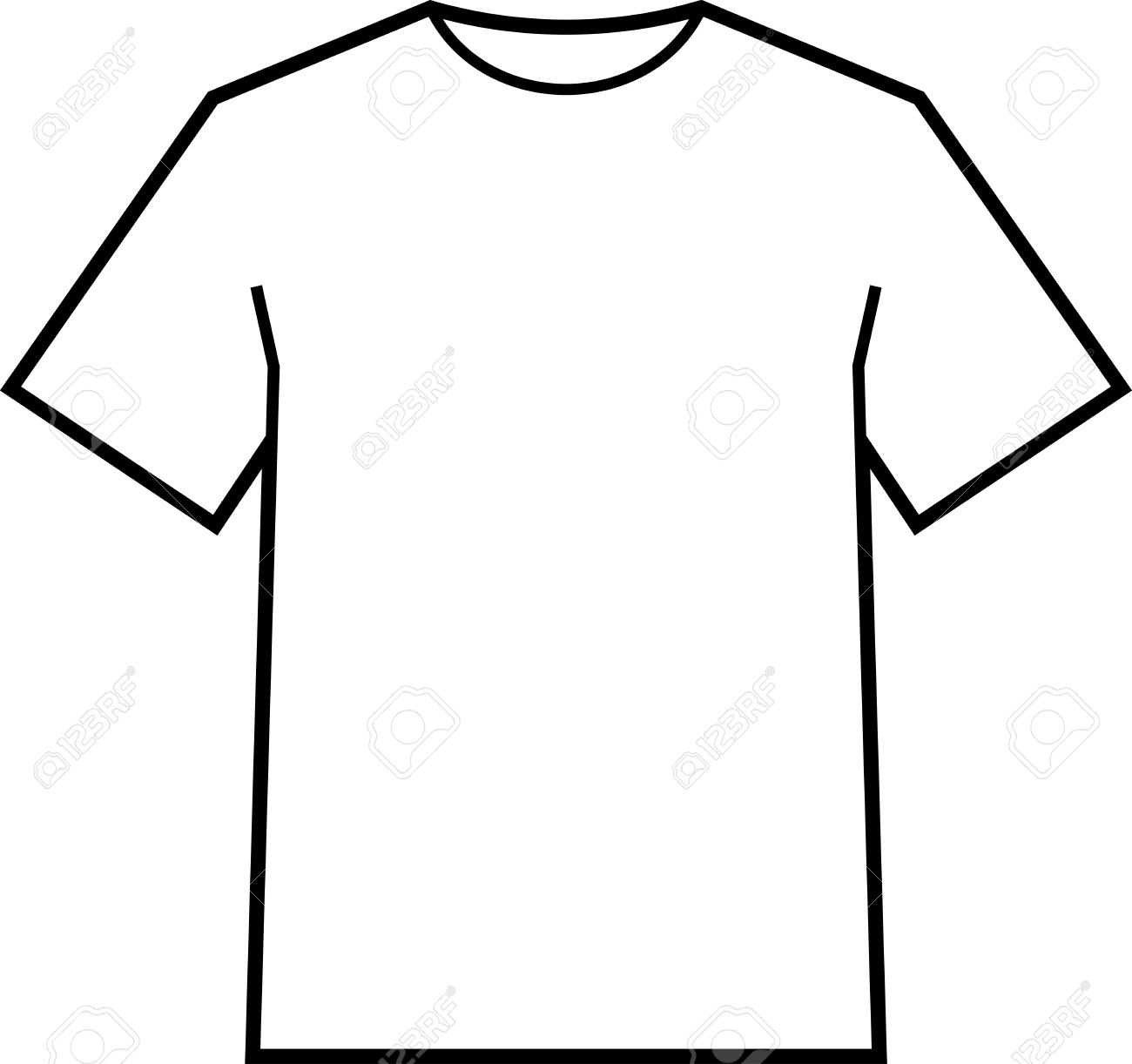 Blank T Shirt Template Vector For Blank T Shirt Outline Template