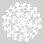 Blank Template To Draw A Pattern For Paper Snowflake | Free Intended For Blank Snowflake Template
