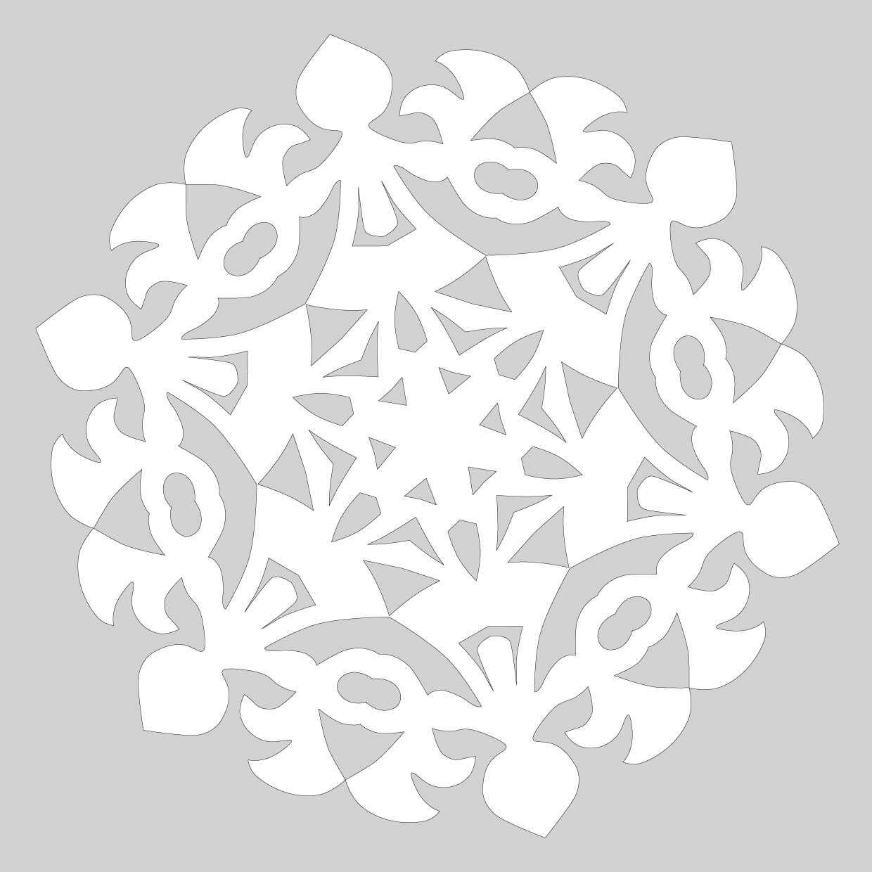 Blank Template To Draw A Pattern For Paper Snowflake | Free Intended For Blank Snowflake Template