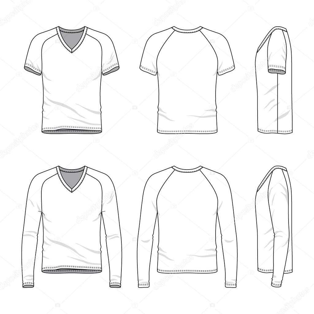 Blank V Neck T Shirt And Tee. — Stock Vector © Aunaauna2012 With Regard To Blank V Neck T Shirt Template