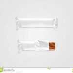 Blank White Candy Bar Plastic Wrap Mockup Isolated. Stock Throughout Blank Candy Bar Wrapper Template
