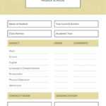 Blue And Brown Middle School Report Card – Templatescanva Intended For Boyfriend Report Card Template