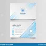 Blue Business Card Template Illustration Design. Identity With Regard To Blank Business Card Template Download