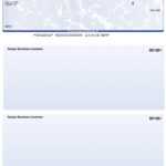 Blue Marble Top Laser Checks inside Blank Business Check Template