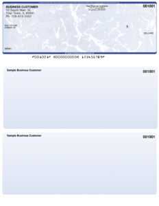 Blue Marble Top Laser Checks inside Blank Business Check Template