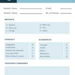 Blue Pencil Homeschool Report Card – Templatescanva For Homeschool Report Card Template