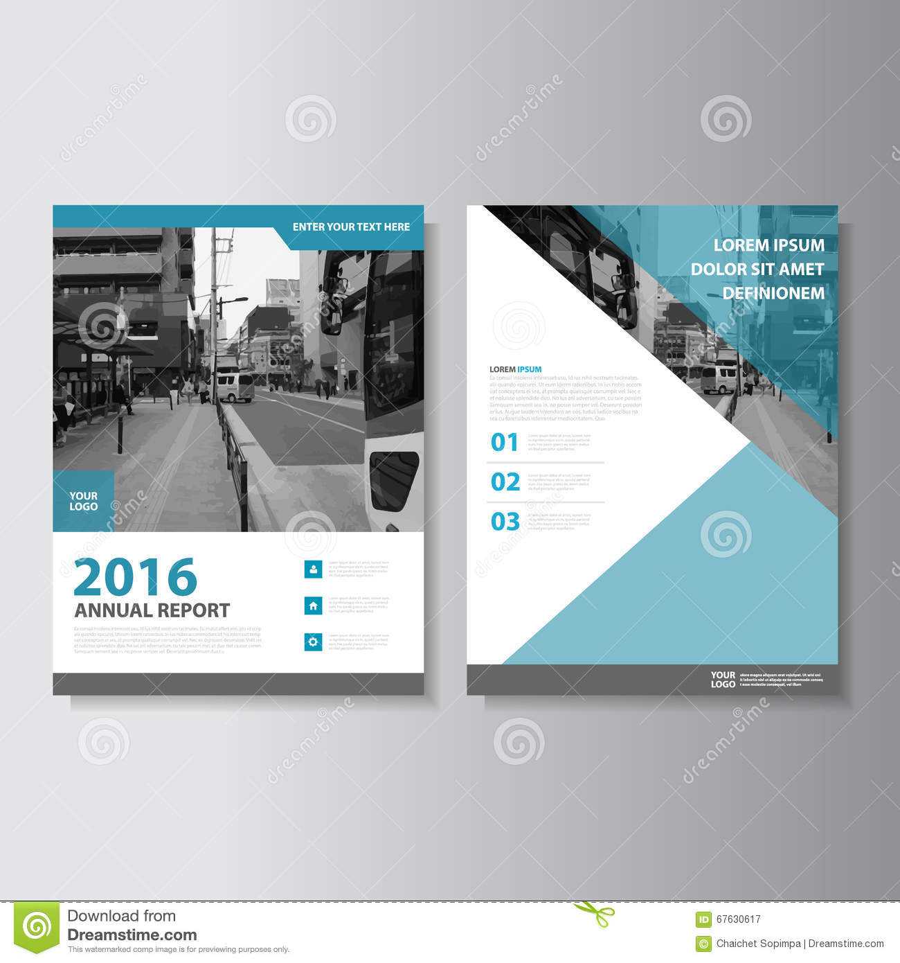 Blue Vector Magazine Annual Report Leaflet Brochure Flyer Intended For Annual Report Template Word Free Download